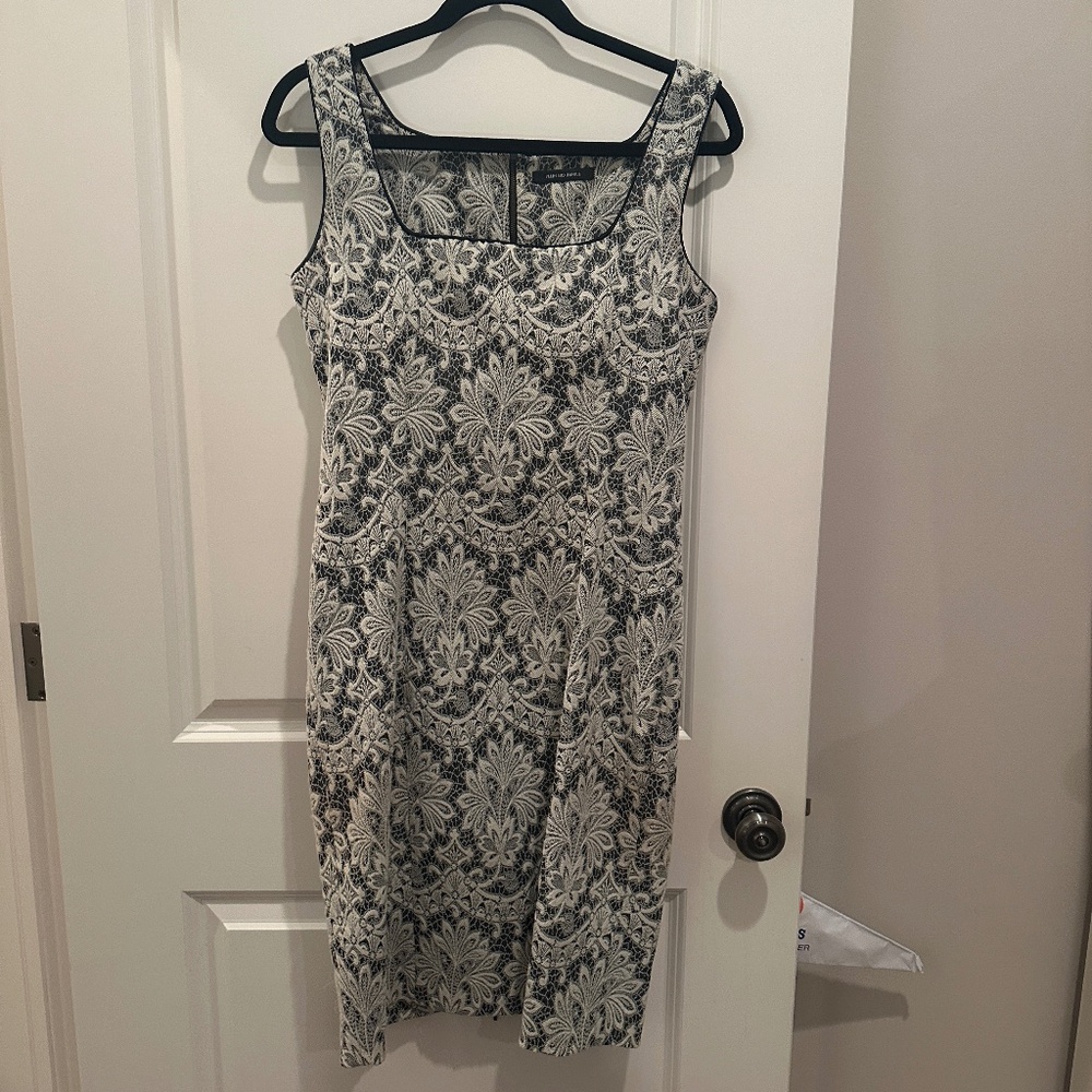 PLEIN SUD JEANIUS Black and white Lace Sleeveless Size US 10